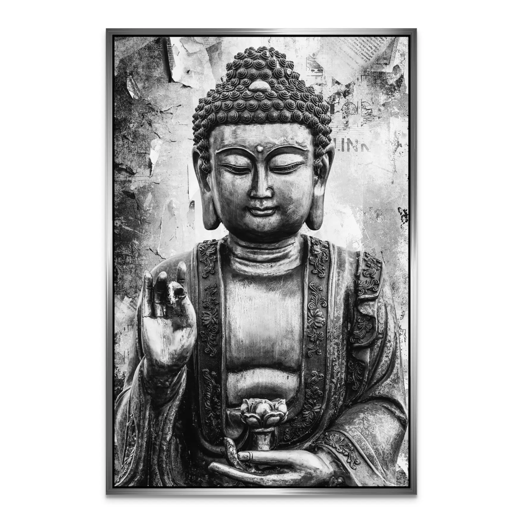 Buddha Black Style AluDibond Bild INGALERIE