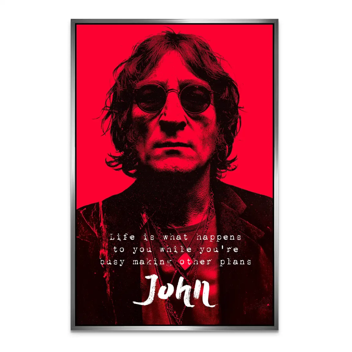 Lennon Red Vision Alu Dibond Bild