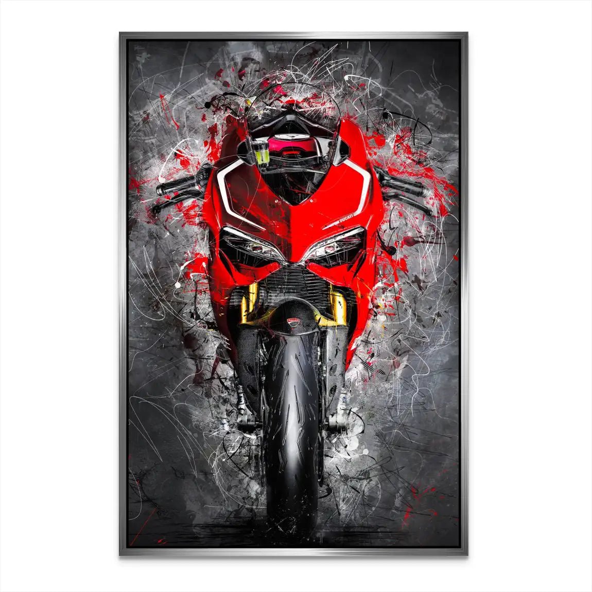 Ducati Panigale Abstrakt Nr.4 AluDibond Bild INGALERIE