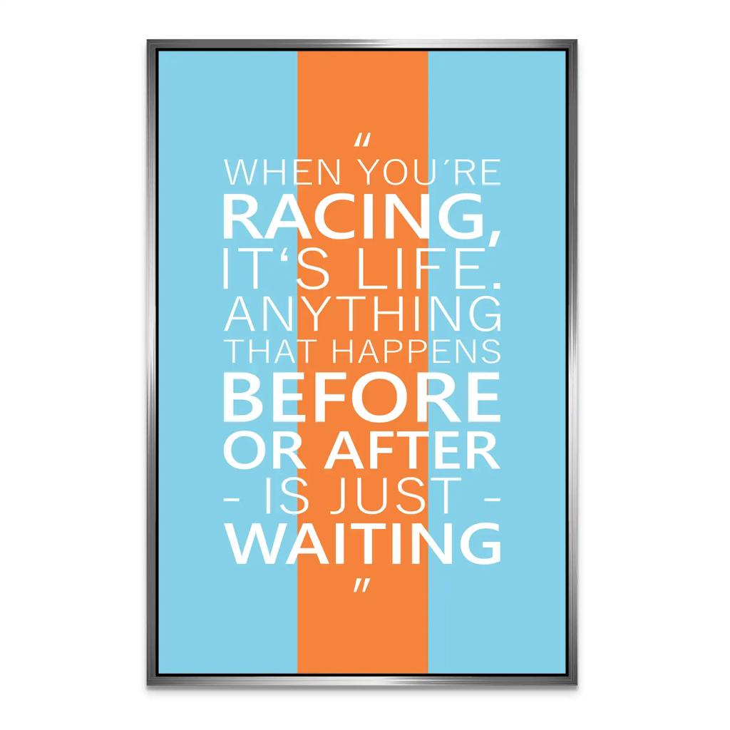 Racing Is Life AluDibond Bild INGALERIE