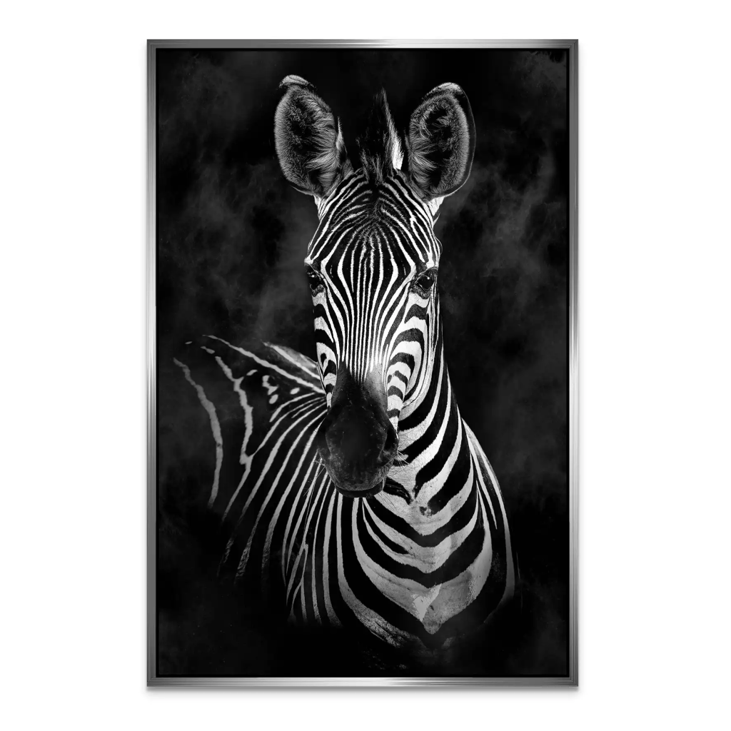 Zebra Black Style AluDibond Bild INGALERIE