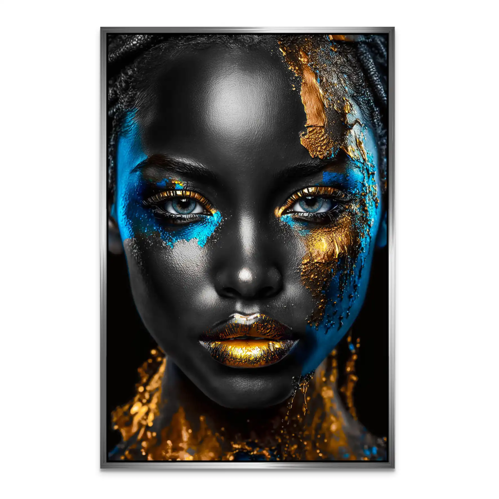 Black Gold Woman AluDibond Bild INGALERIE