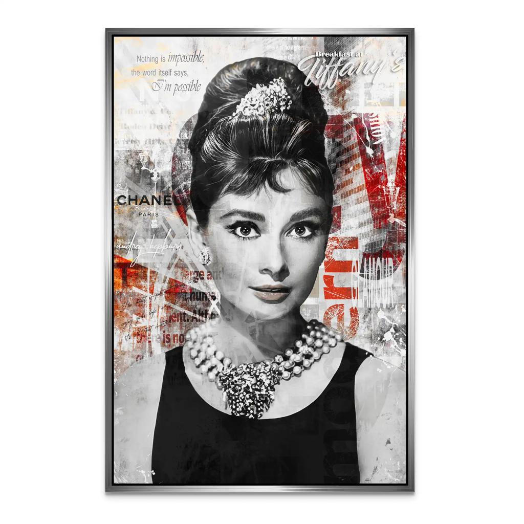 Audrey Glamour Style AluDibond Bild INGALERIE