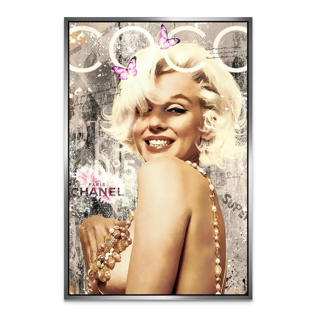 Marilyn Coco Retro AluDibond Bild INGALERIE