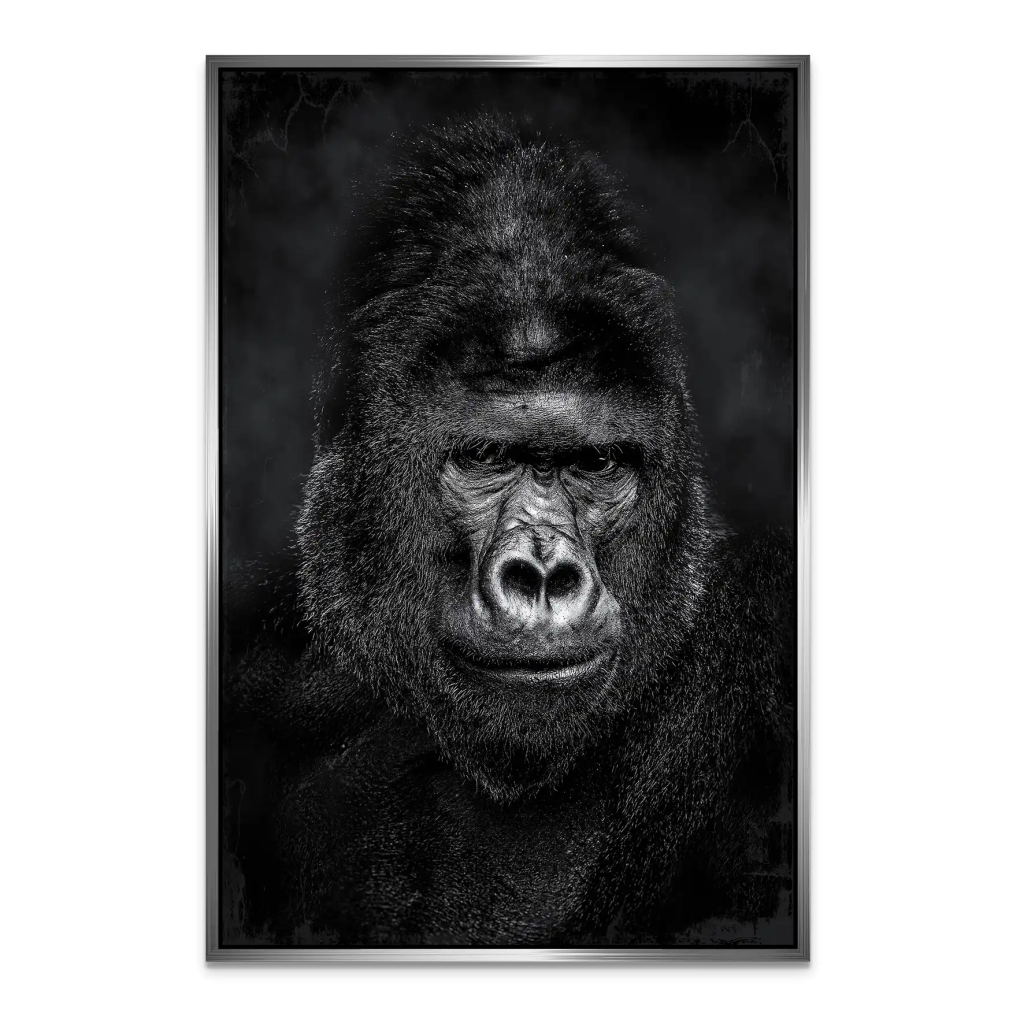 Gorilla Abstrakt Black Style AluDibond Bild INGALERIE