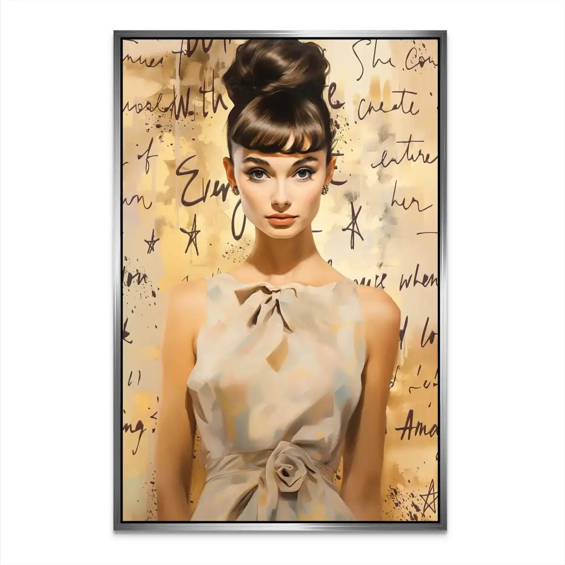 Audrey Hepburn Modern Art AluDibond Bild INGALERIE