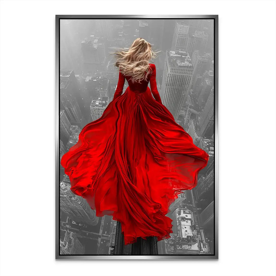 Lady in Red AluDibond Bild INGALERIE