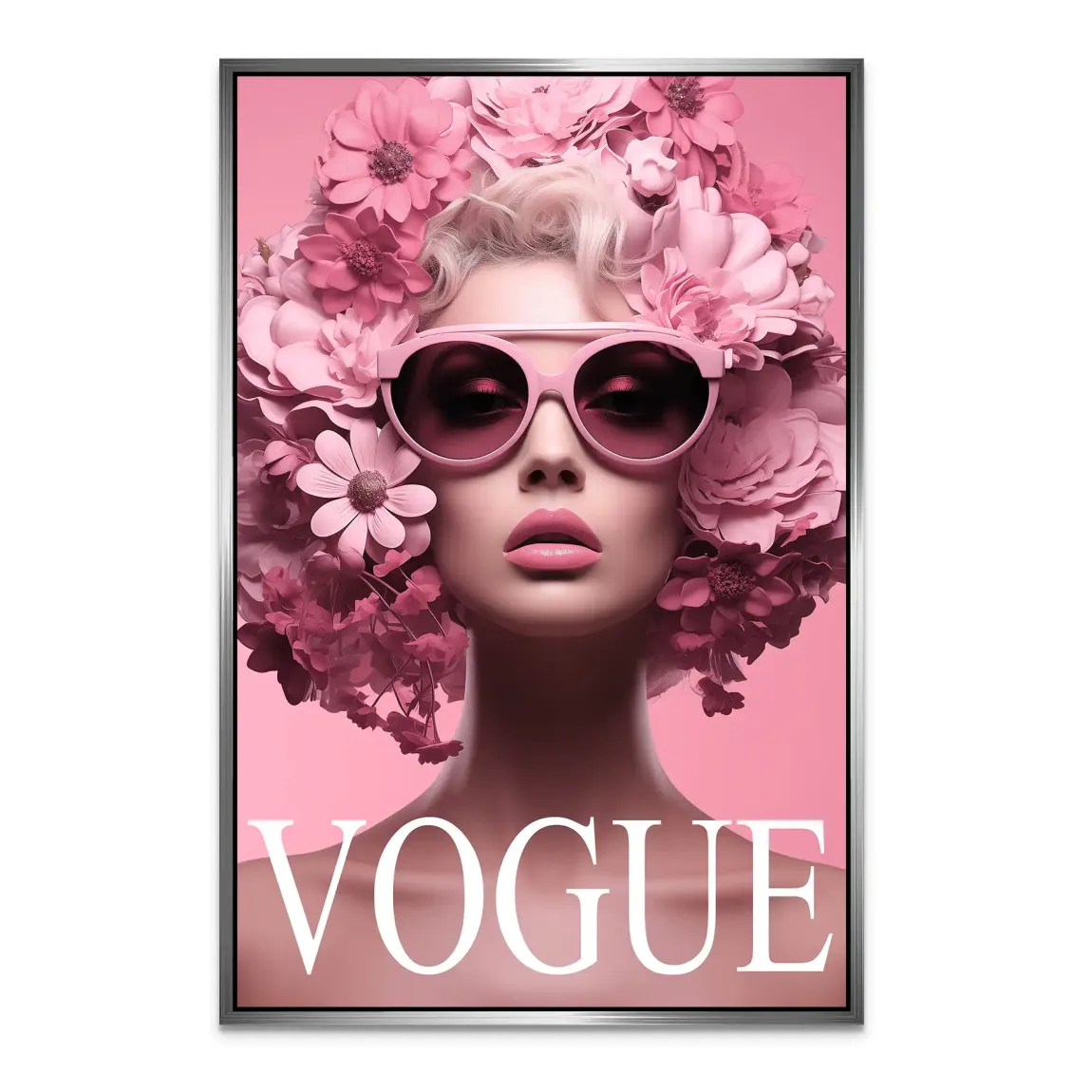 Floral Pink Vogue Alu Dibond Bild