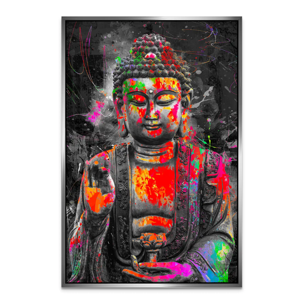 Buddha Pop Art AluDibond Bild INGALERIE