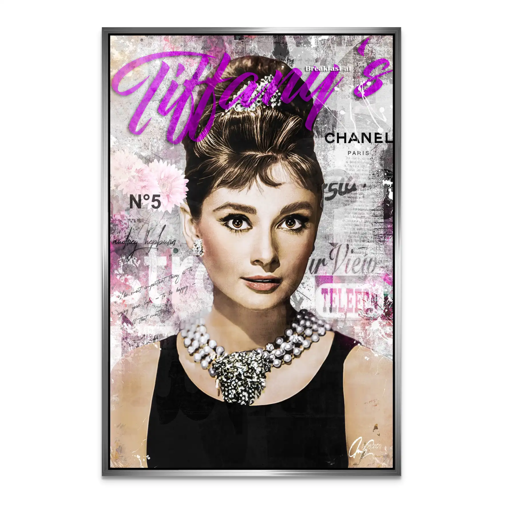 Audrey Tiffany Purple Art AluDibond Bild INGALERIE