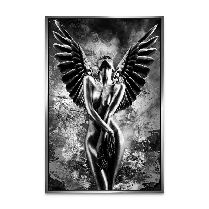 Black Angel Abstrakt AluDibond Bild INGALERIE