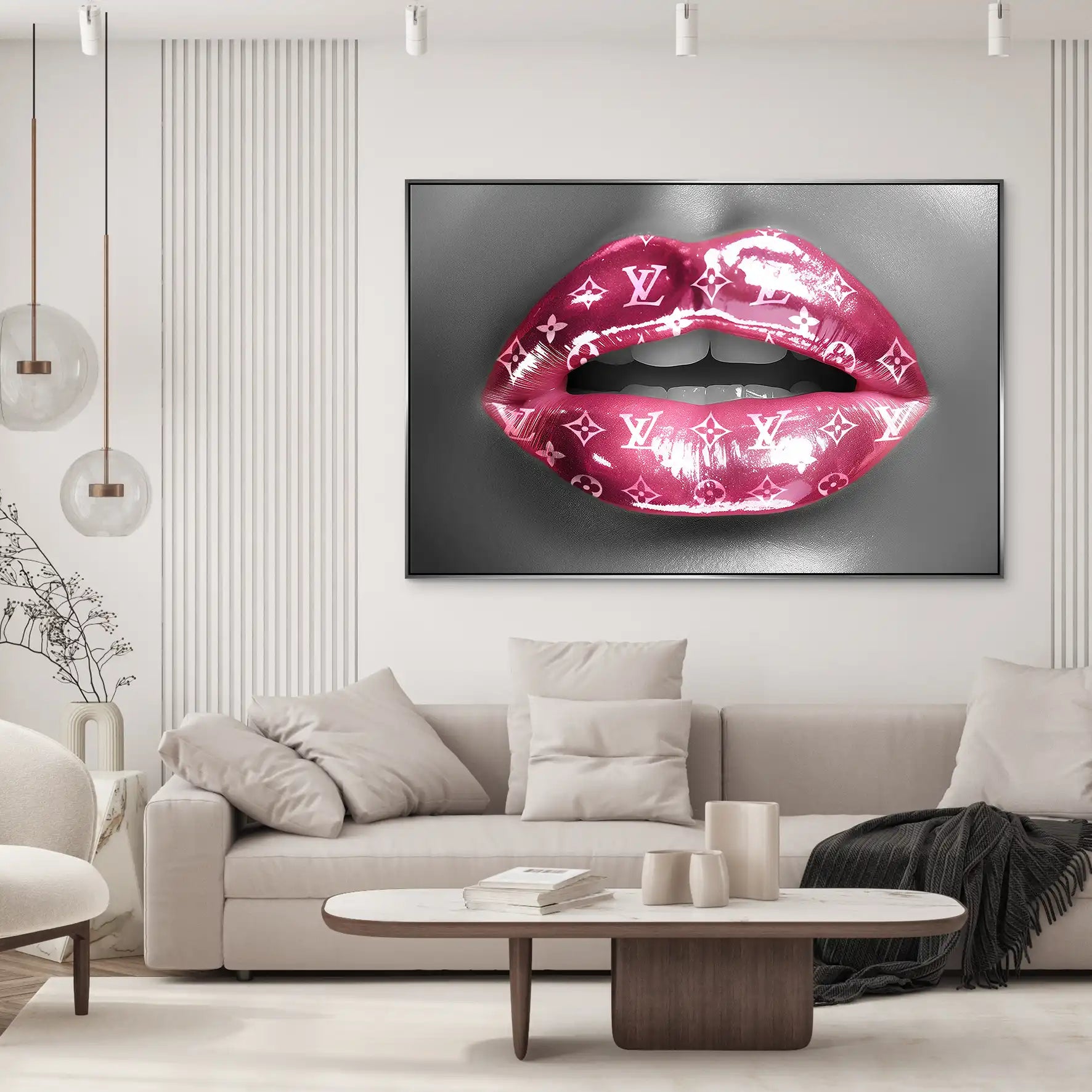 Pink Louis Lips AluDibond Bild INGALERIE