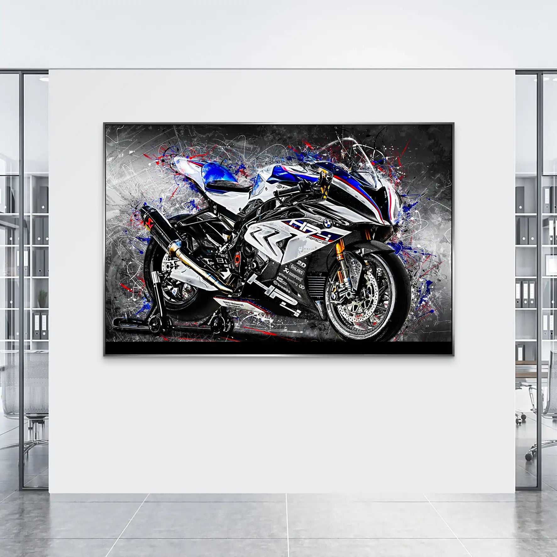 BMW HP4 Race Abstrakt AluDibond Bild INGALERIE