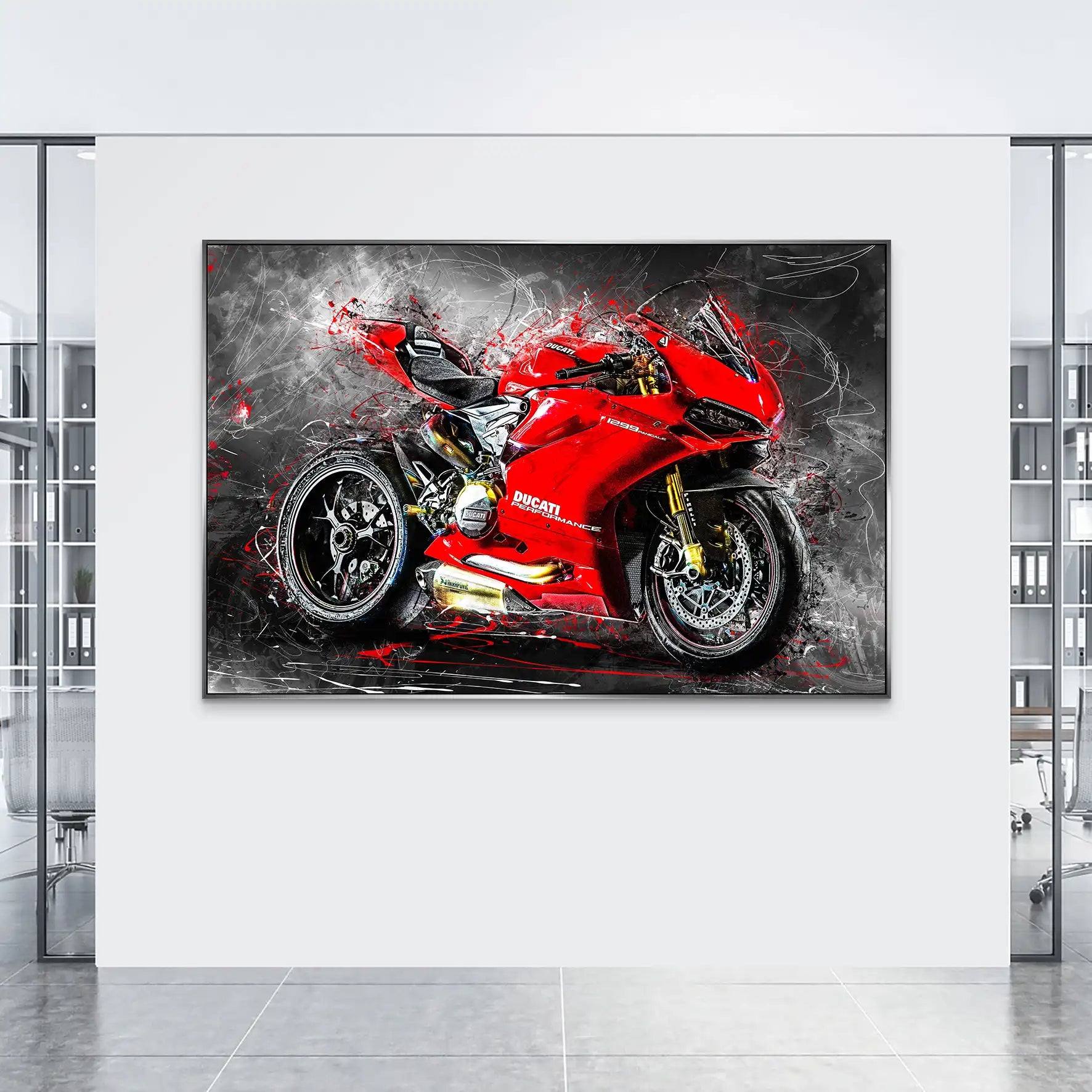 Ducati Panigale 1299 Abstrakt AluDibond Bild INGALERIE