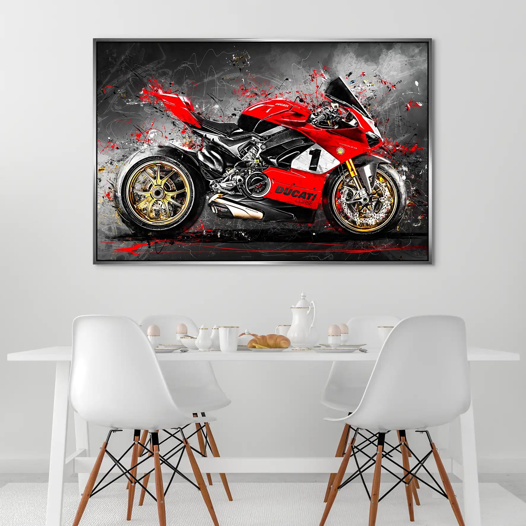 Ducati 916 V4 Abstrakt AluDibond Bild INGALERIE