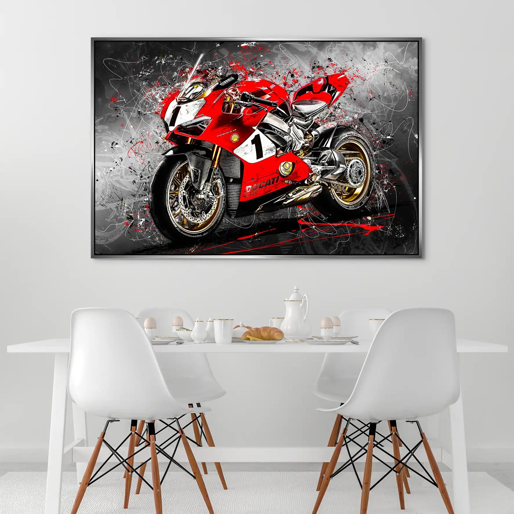 Ducati 916 Anniversario Abstrakt AluDibond Bild INGALERIE