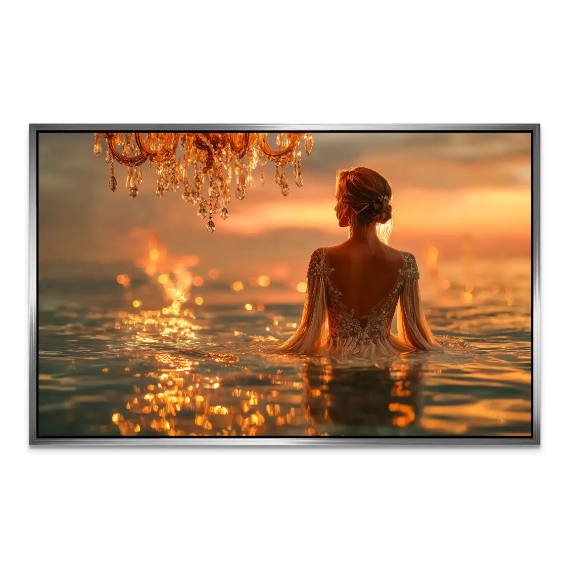 Golden Lights AluDibond Bild