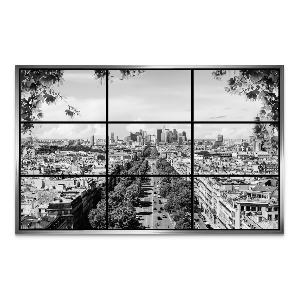 Paris Avenue Noir AluDibond Bild