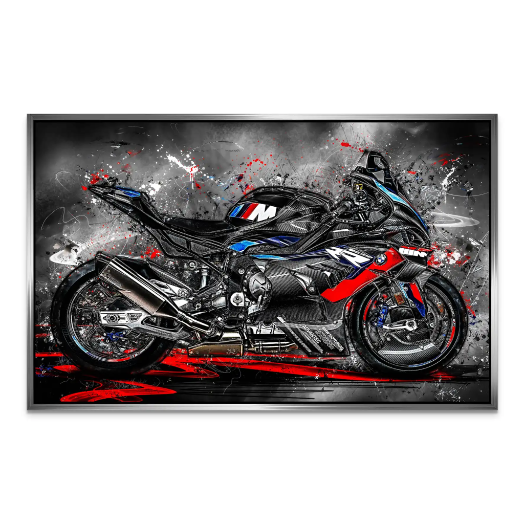 BMW M1000RR Black AluDibond Bild INGALERIE