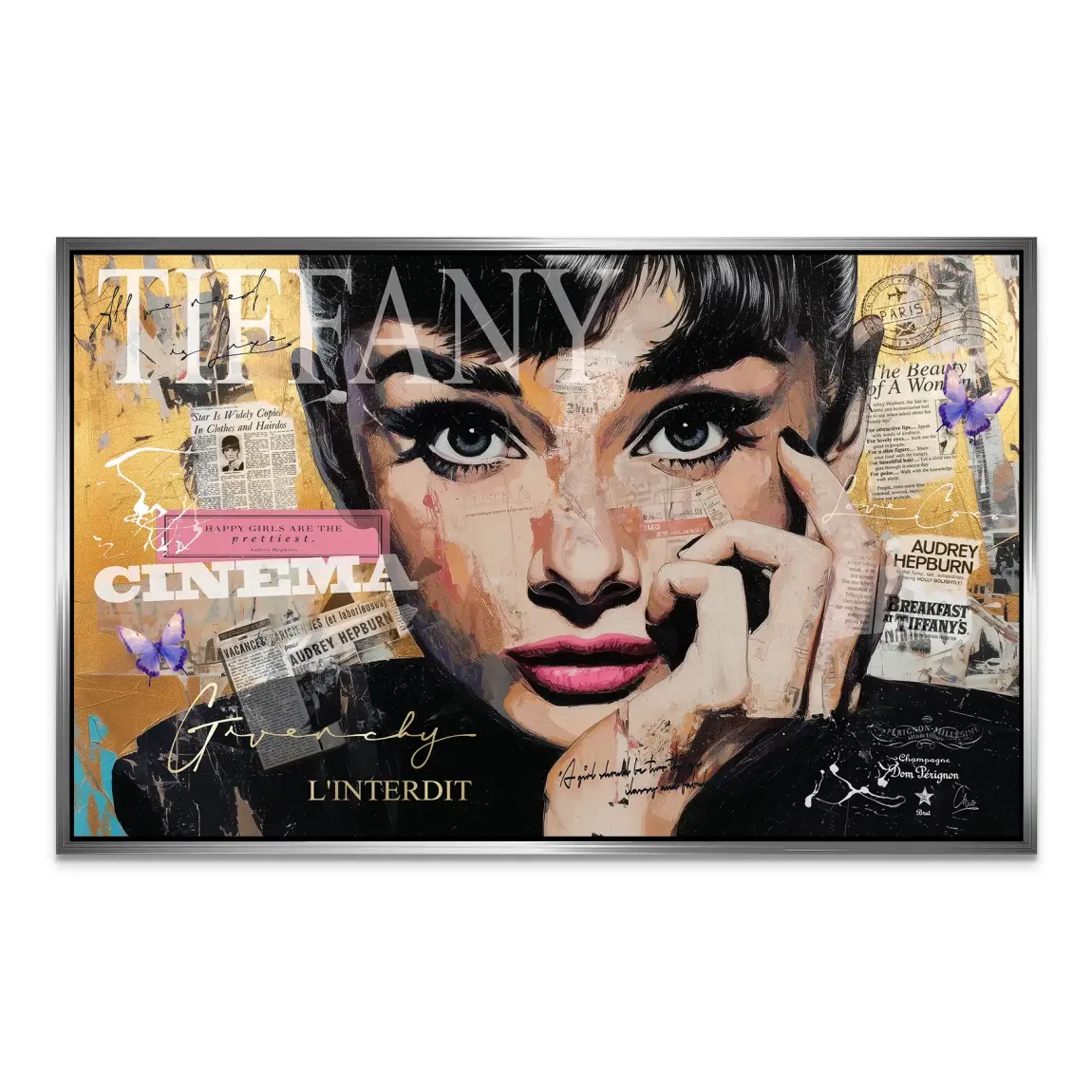 Audrey Pop Art AluDibond Bild