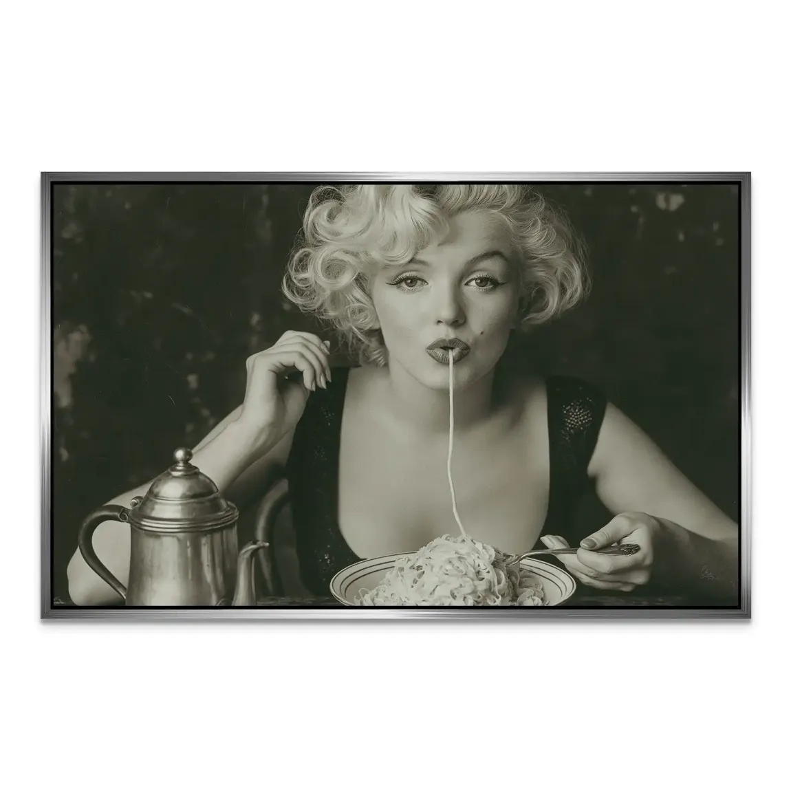 Marilyn Pasta AluDibond Wandbild