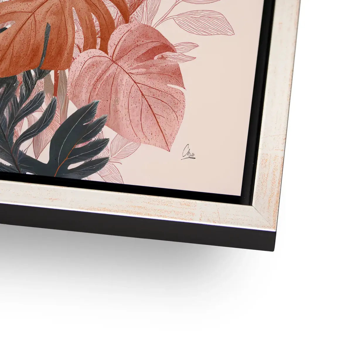 Terracotta Leaves Harmony Alu Dibond Bild