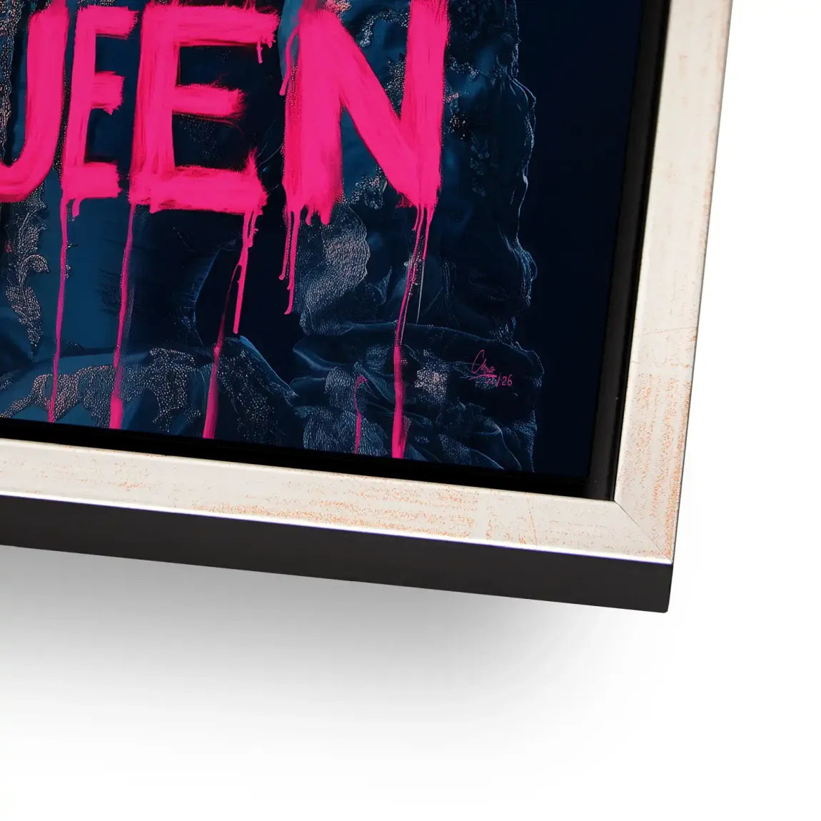 Queen Neon Art Alu Dibond Bild
