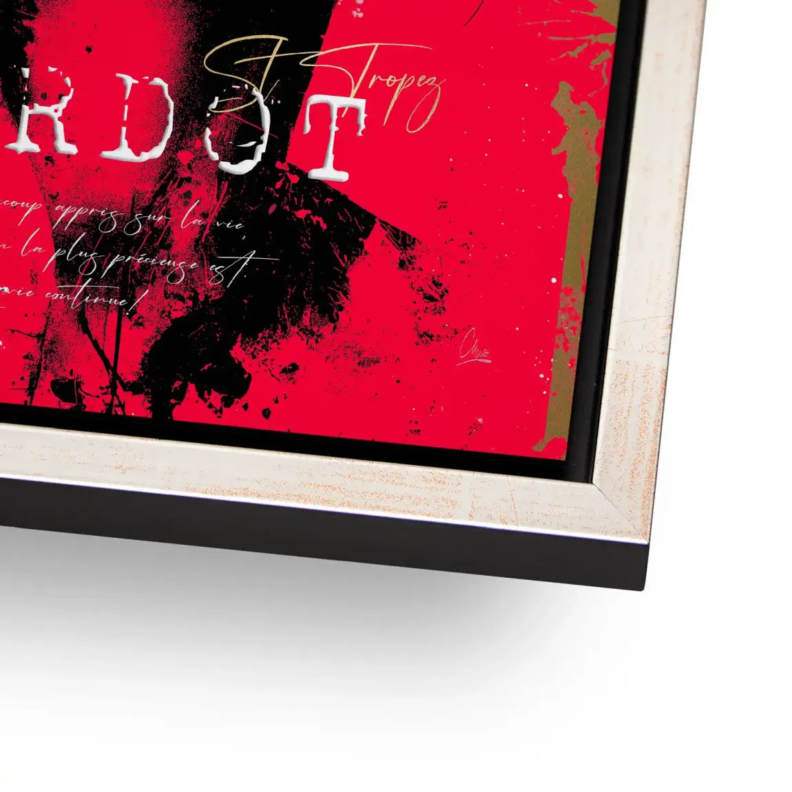 Brigitte Bardot Red Art Alu Dibond Bild