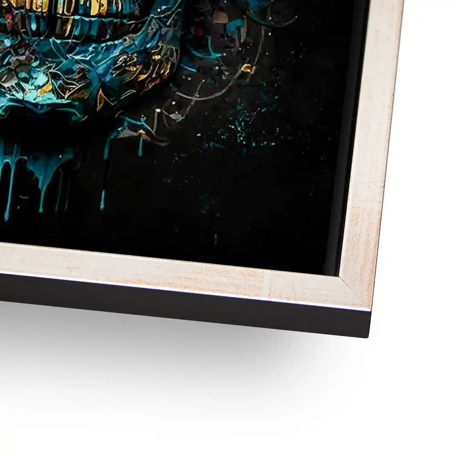 Totenkopf Gold Style Alu Dibond Bild INGALERIE
