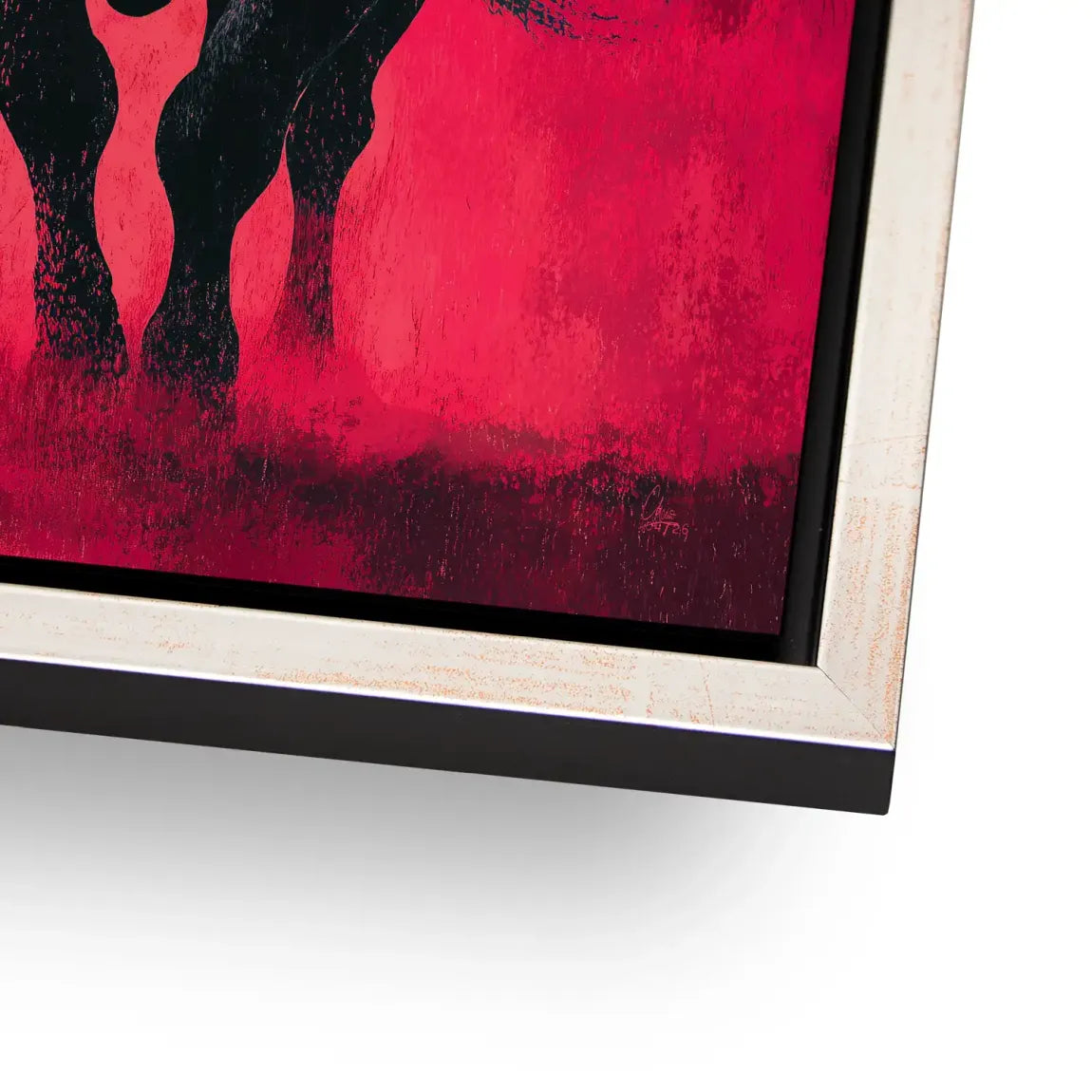 Stier in Rot Alu Dibond Wandbild