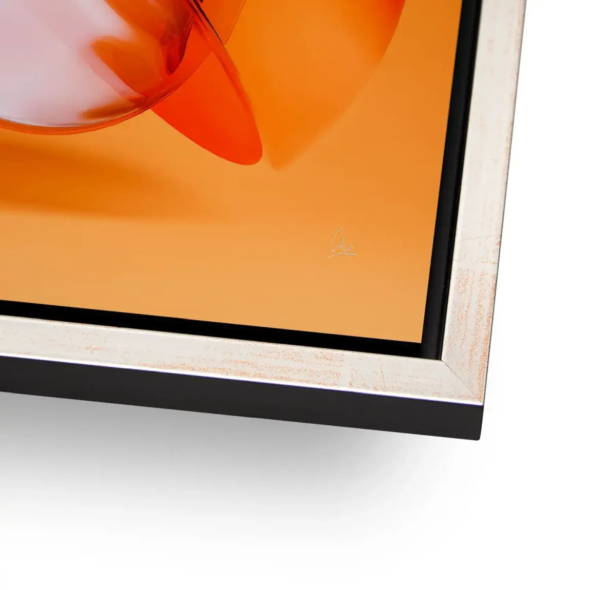 Orange Amber Abstrakt Alu Dibond Bild