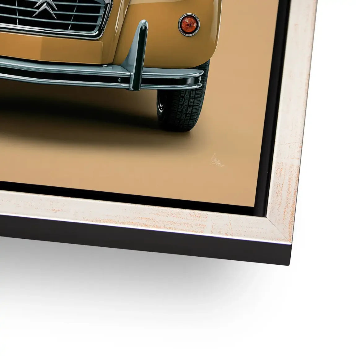 Citroen 2CV Voyage Alu Dibond Wandbild