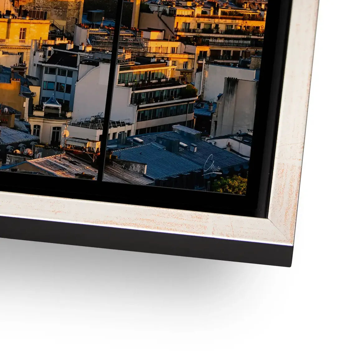 Sunset View Paris Alu Dibond Bild