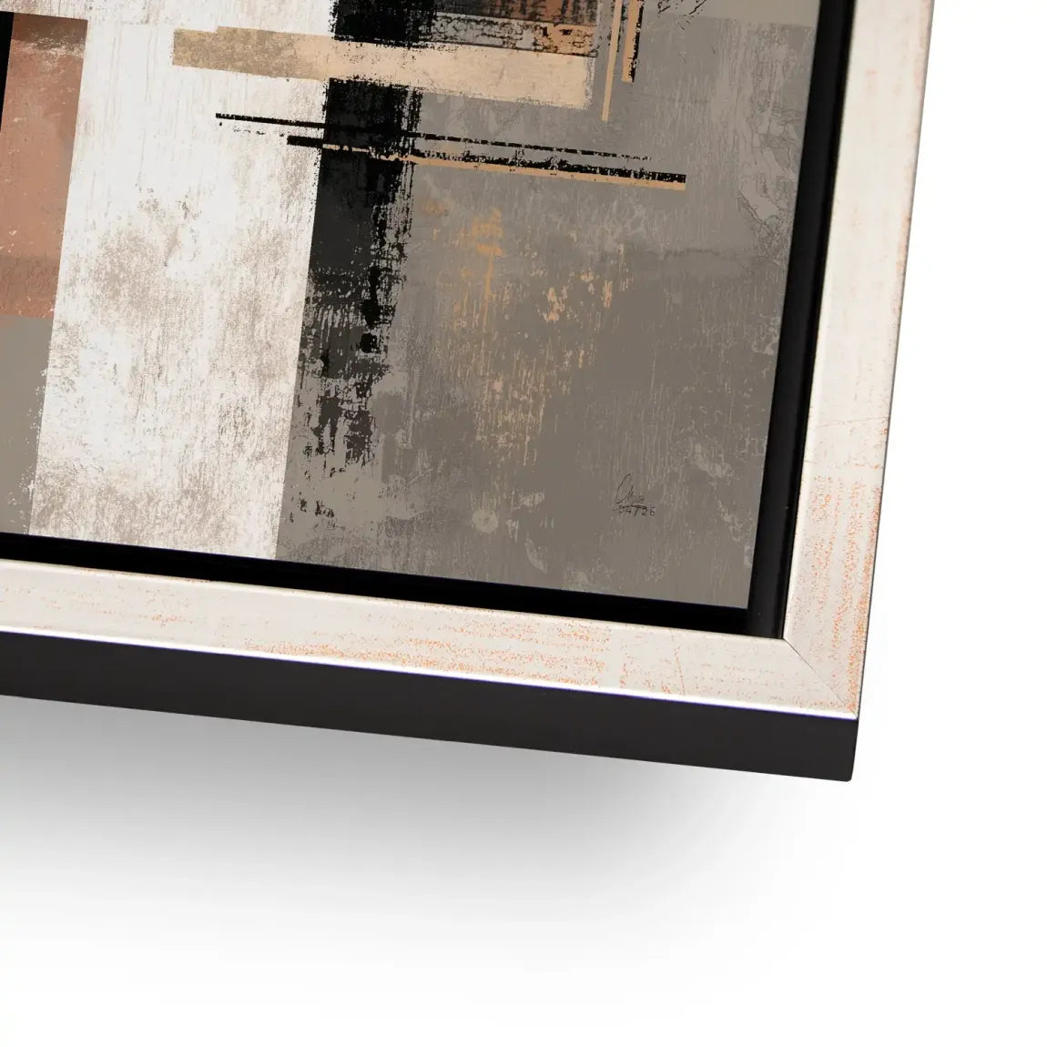 Goldene Geometrie Alu Dibond Wandbild