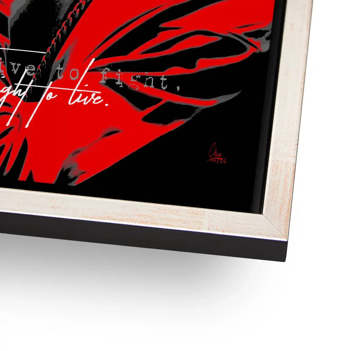 Tupac Fight Alu Dibond Wandbild
