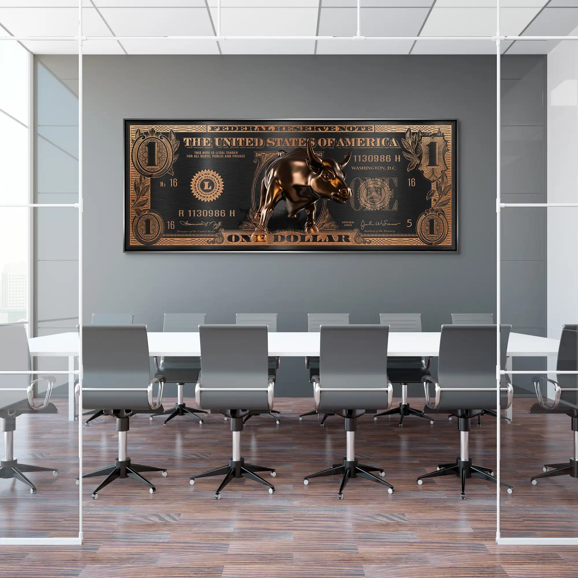 One Dollar Bull Style AluDibond Bild INGALERIE