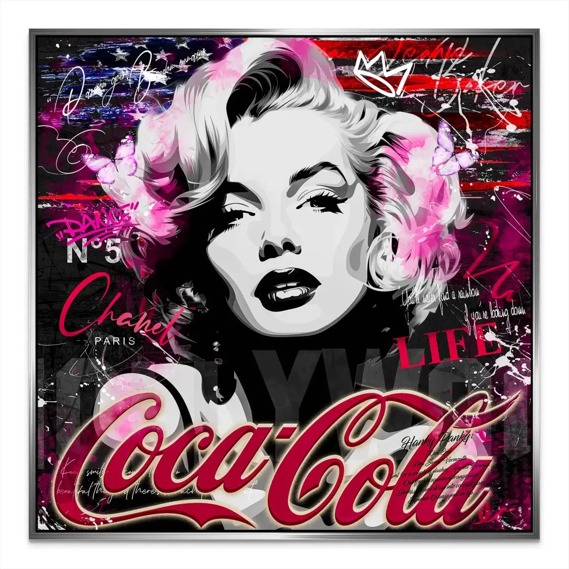 Marilyn Monroe Coke AluDibond Bild INGALERIE