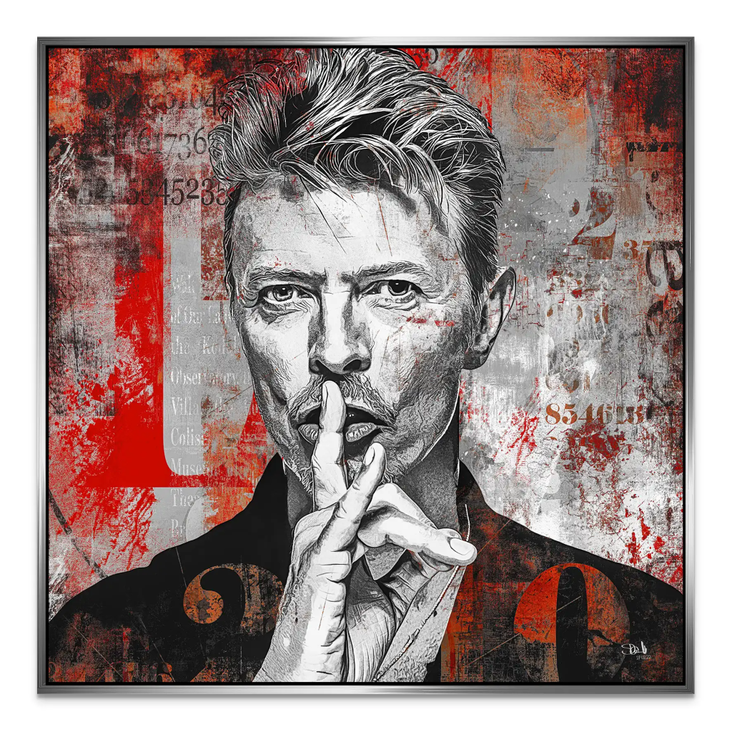 David Bowie Abstrakt AluDibond Bild INGALERIE