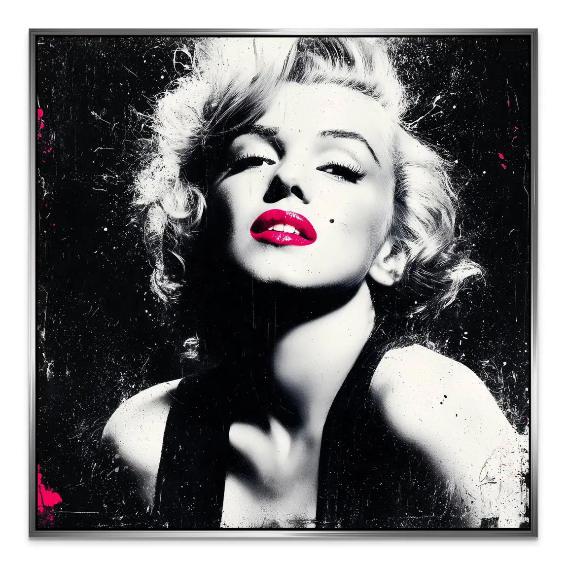Monroe Noir Art Alu Dibond Bild