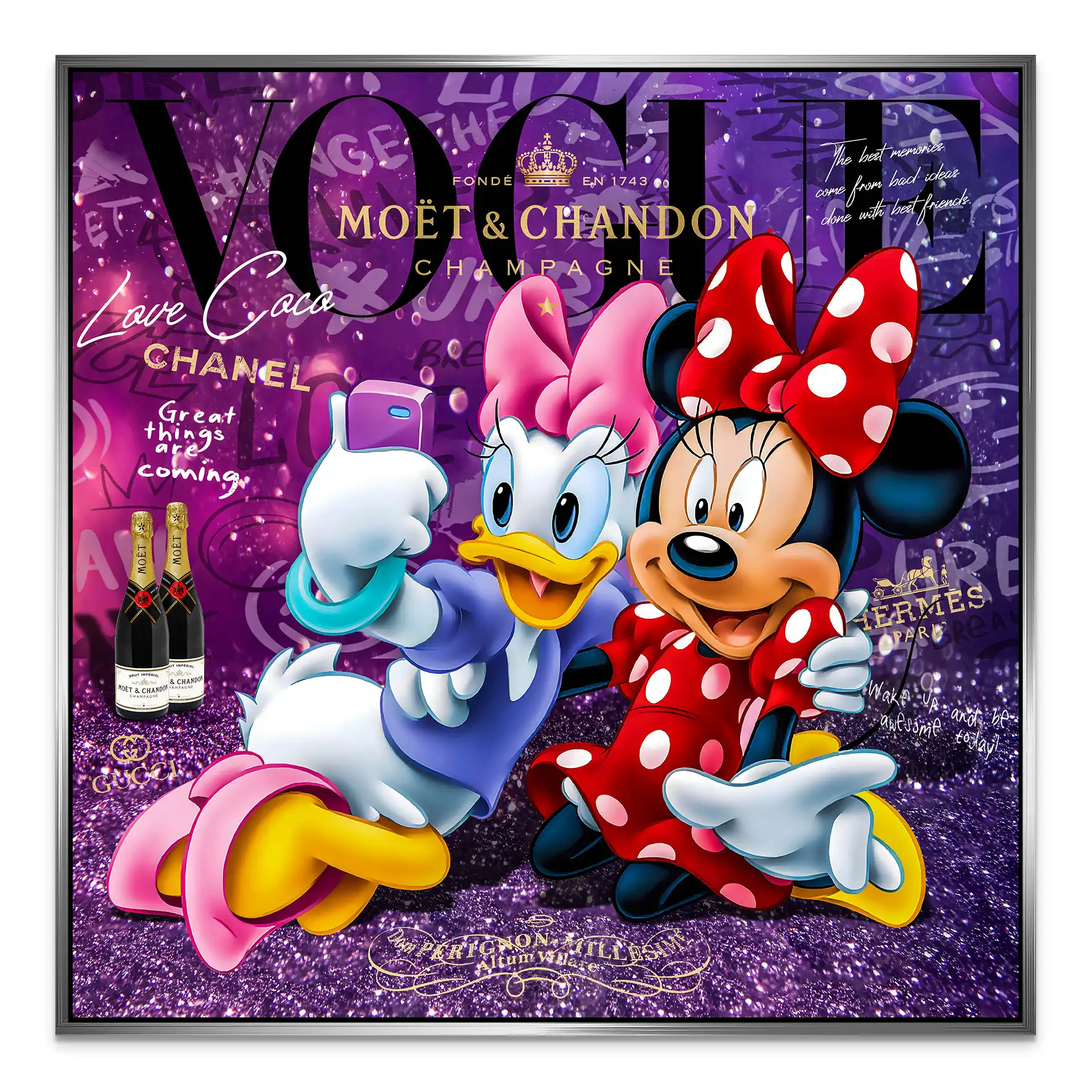 Daisy & Minnie Vogue AluDibond Bild INGALERIE