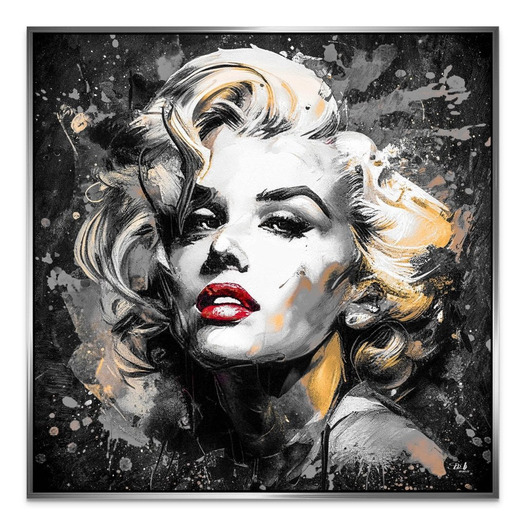 Marilyn Monroe Abstrakt Black AluDibond Bild INGALERIE