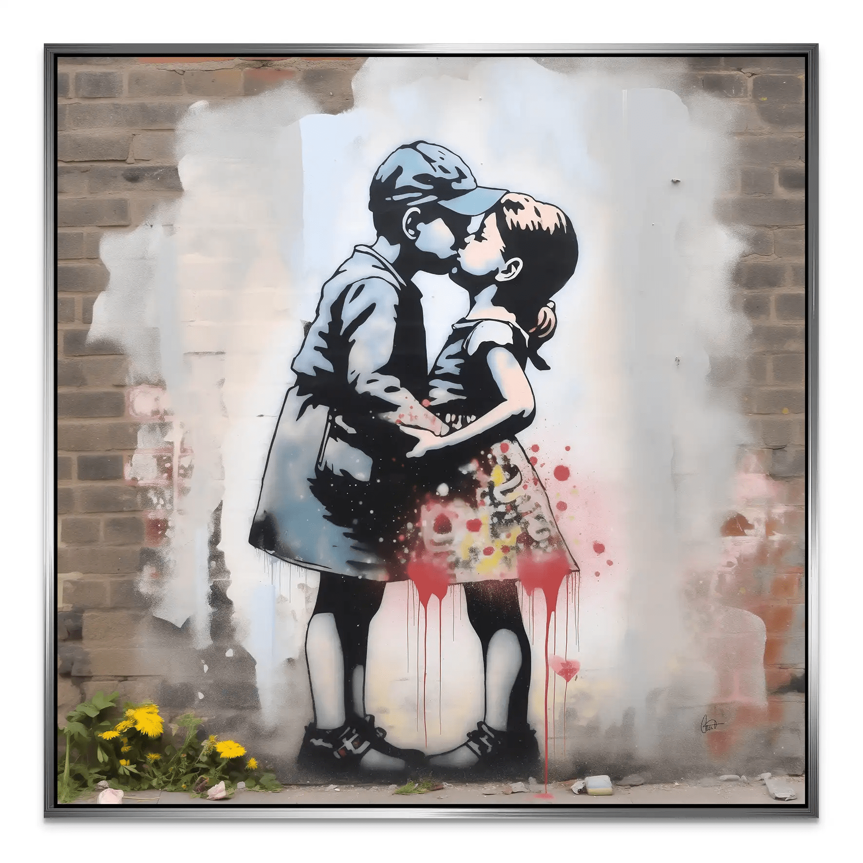 Remember Banksy Style Nr.2 AluDibond Bild INGALERIE