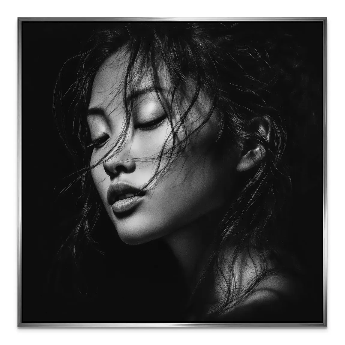Asian Noir Portrait Alu Dibond Bild