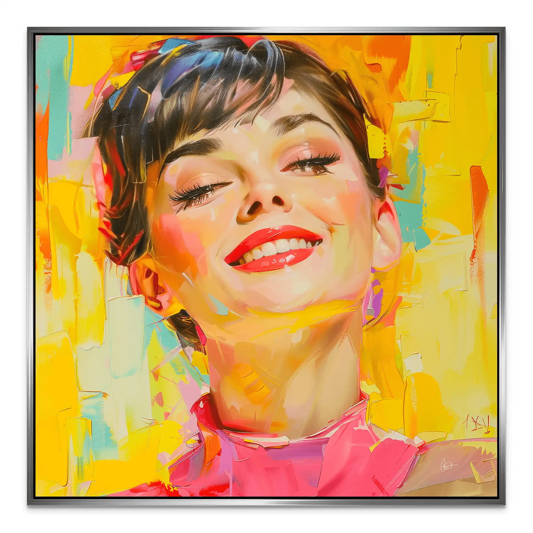 Audrey Modern Art Style AluDibond Bild INGALERIE