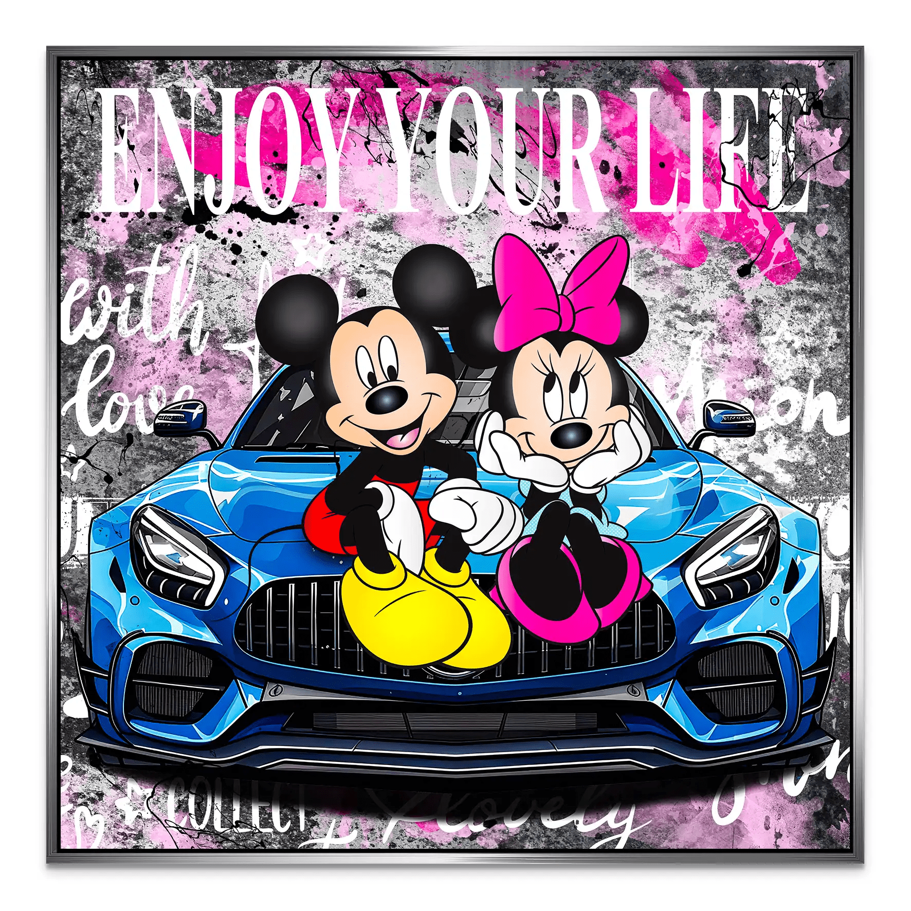 Micky & Minnie Enjoy AluDibond Bild INGALERIE