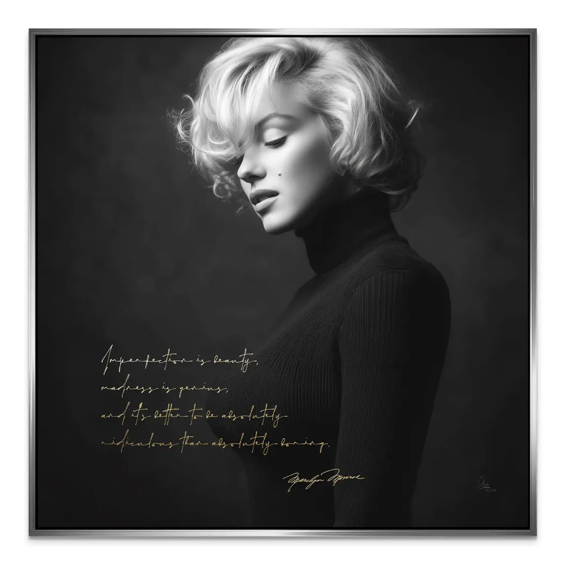 Marilyn Monroe Diva Alu Dibond Wandbild