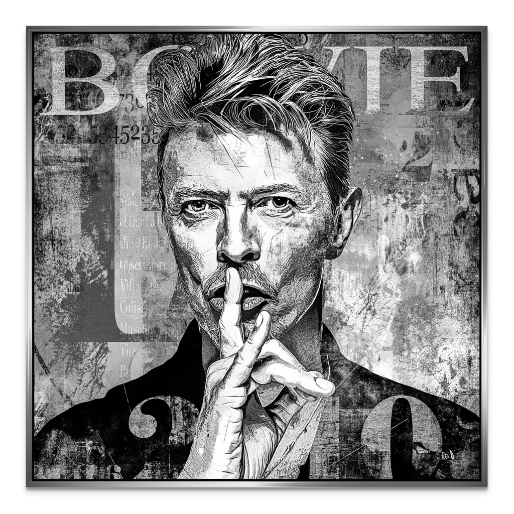 David Bowie Abstrakt Luxury Dark Style AluDibond Bild INGALERIE