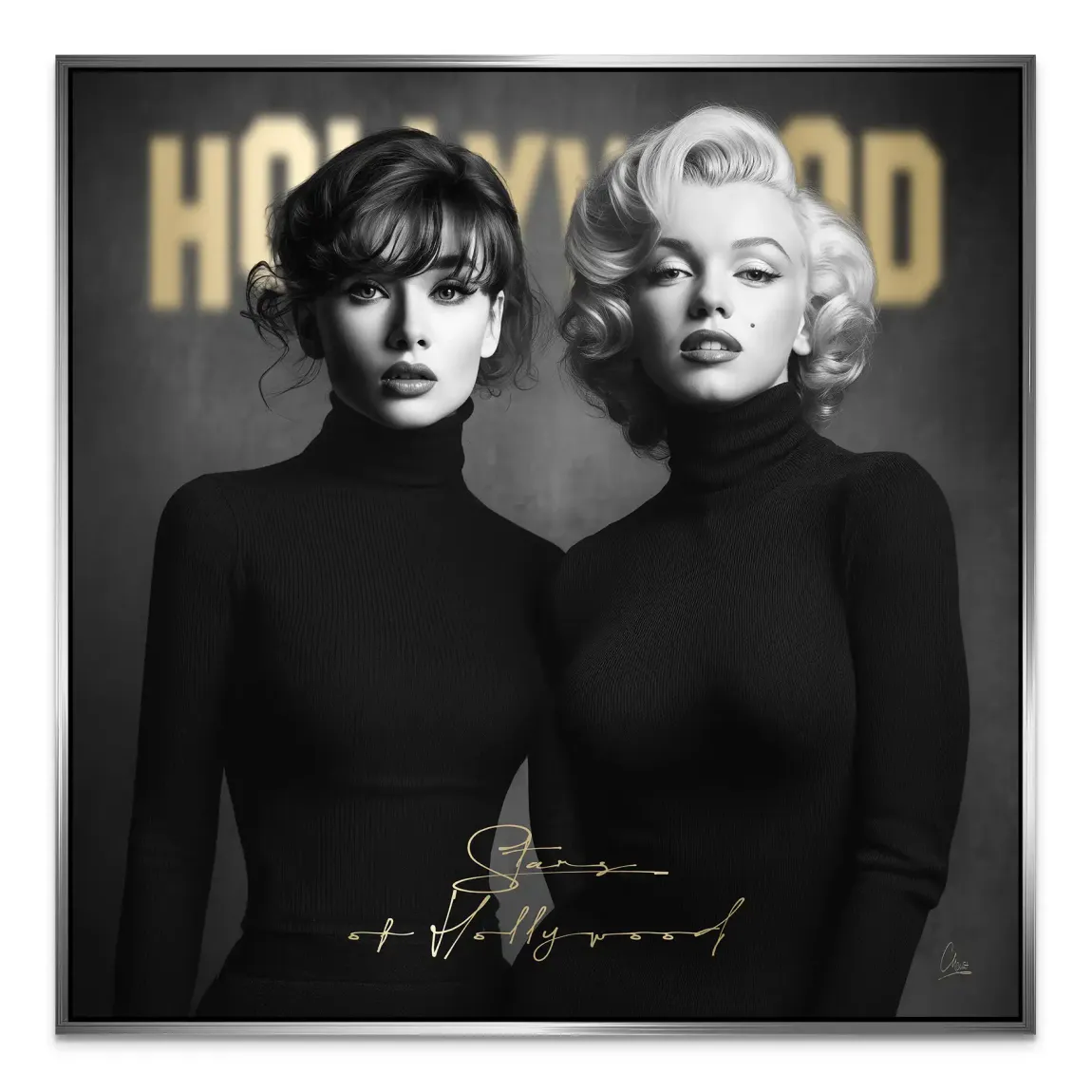 Audrey & Marilyn Hollywood Alu Dibond Bild