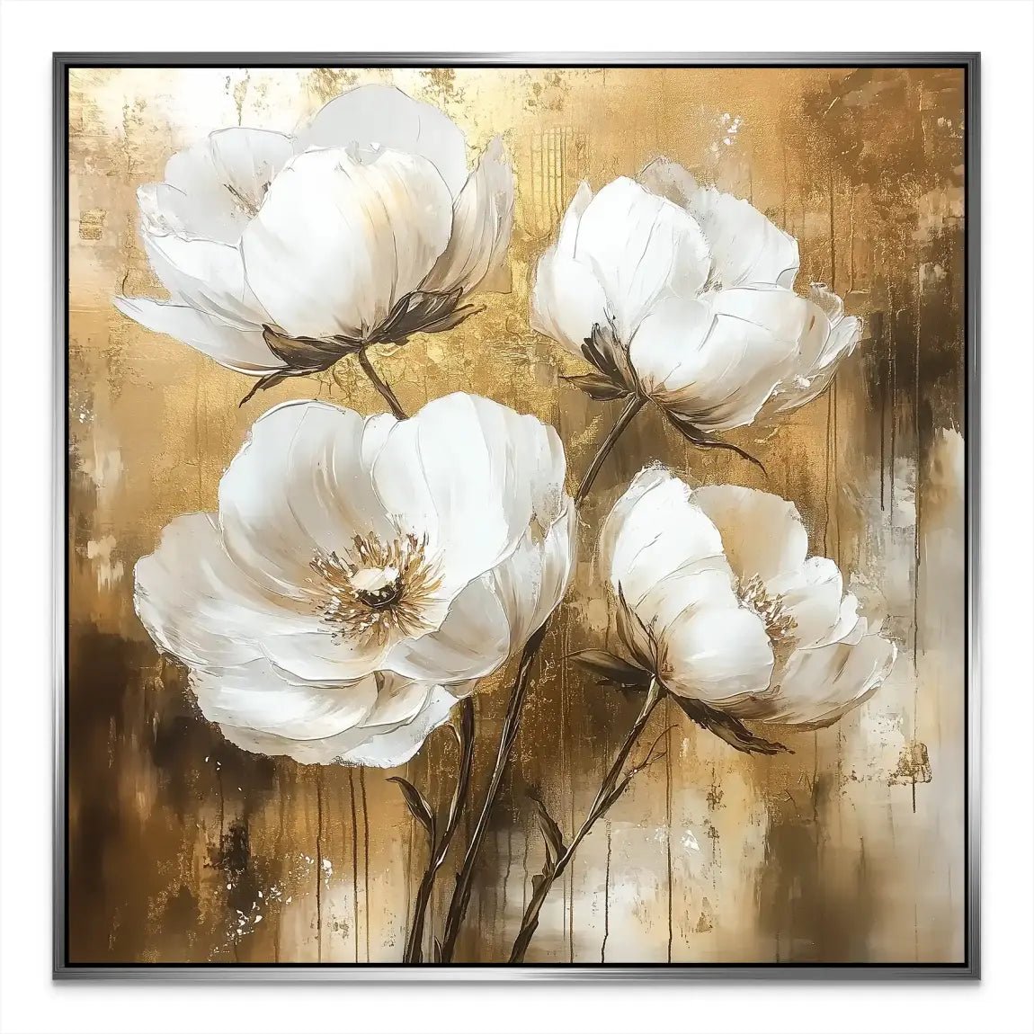 Flower Gold Style AluDibond Bild INGALERIE
