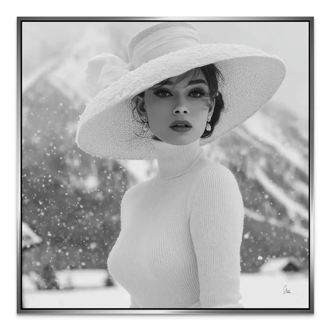 Audrey Hepburn Aspen Portrait Alu Dibond Bild